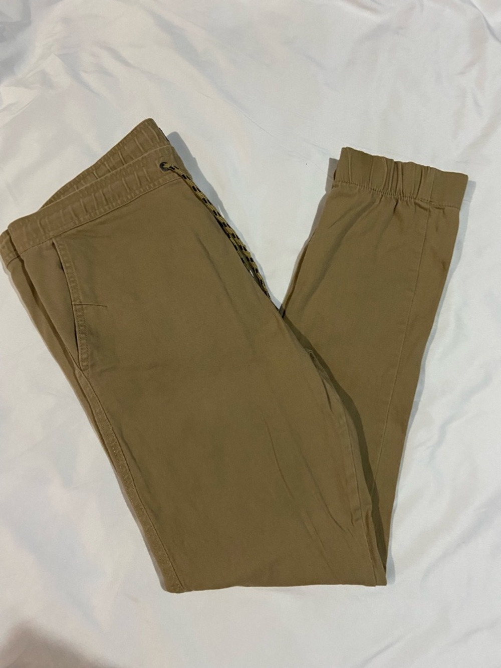 Hype Men's Khaki Brown Drawstring Joggers